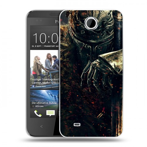 Дизайнерский пластиковый чехол для HTC Desire 300 Dark souls