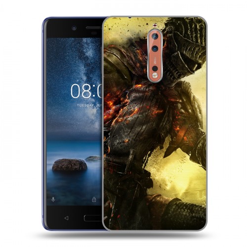 Дизайнерский пластиковый чехол для Nokia 8 Dark souls