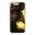 Дизайнерский силиконовый чехол для Iphone x10 Dark souls