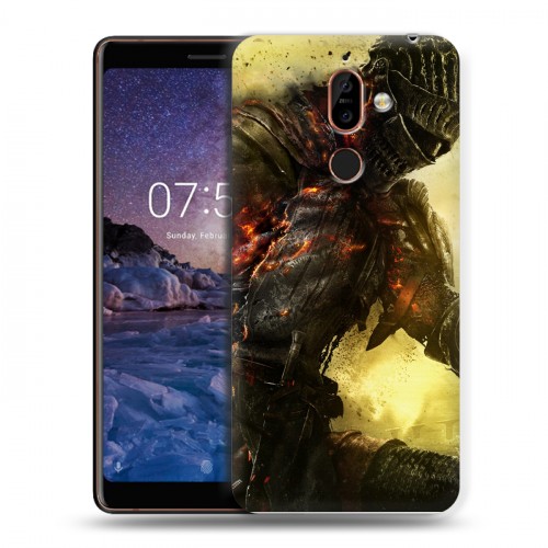 Дизайнерский пластиковый чехол для Nokia 7 Plus Dark souls