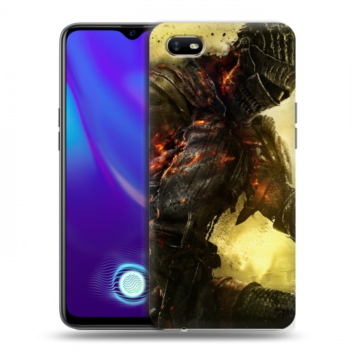 Дизайнерский силиконовый с усиленными углами чехол для OPPO A1k Dark souls