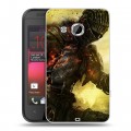 Дизайнерский пластиковый чехол для HTC Desire 200 Dark souls