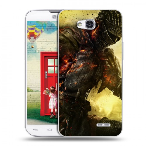 Дизайнерский пластиковый чехол для LG L80 Dark souls