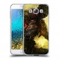 Дизайнерский пластиковый чехол для Samsung Galaxy E5 Dark souls