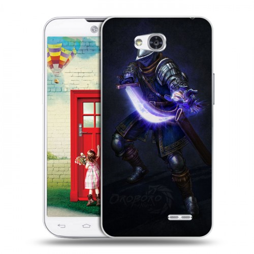 Дизайнерский пластиковый чехол для LG L80 Dark souls