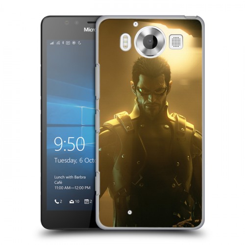 Дизайнерский пластиковый чехол для Microsoft Lumia 950 Deus ex