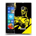 Дизайнерский пластиковый чехол для Microsoft Lumia 435 Deus ex