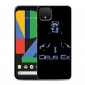 Дизайнерский пластиковый чехол для Google Pixel 4 XL Deus ex