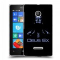 Дизайнерский пластиковый чехол для Microsoft Lumia 435 Deus ex