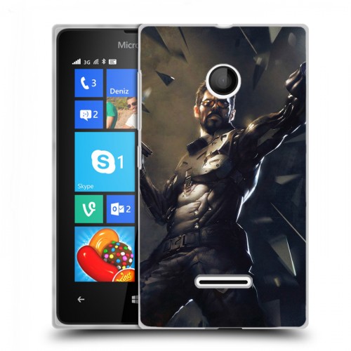 Дизайнерский пластиковый чехол для Microsoft Lumia 435 Deus ex
