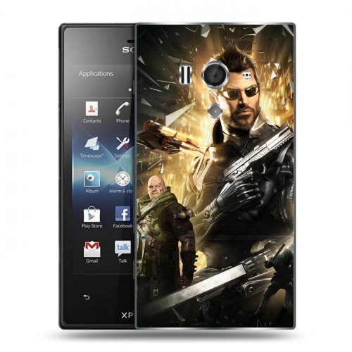 Дизайнерский пластиковый чехол для Sony Xperia acro S Deus ex