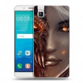 Дизайнерский пластиковый чехол для Huawei ShotX Diablo