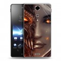 Дизайнерский пластиковый чехол для Sony Xperia TX Diablo