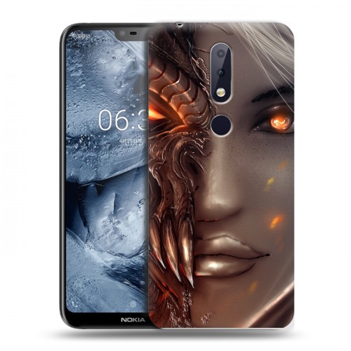 Дизайнерский силиконовый чехол для Nokia 6.1 Plus Diablo