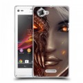 Дизайнерский пластиковый чехол для Sony Xperia L Diablo