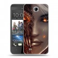 Дизайнерский пластиковый чехол для HTC Desire 300 Diablo