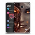 Дизайнерский пластиковый чехол для Nokia X Diablo