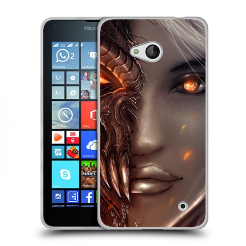 Дизайнерский пластиковый чехол для Microsoft Lumia 640 Diablo