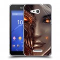 Дизайнерский пластиковый чехол для Sony Xperia E4g Diablo