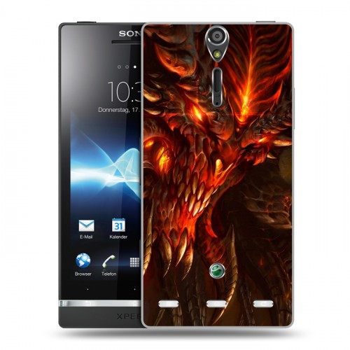 Дизайнерский пластиковый чехол для Sony Xperia S Diablo