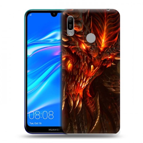 Дизайнерский пластиковый чехол для Huawei Y6 (2019) Diablo