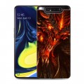 Дизайнерский пластиковый чехол для Samsung Galaxy A80 Diablo