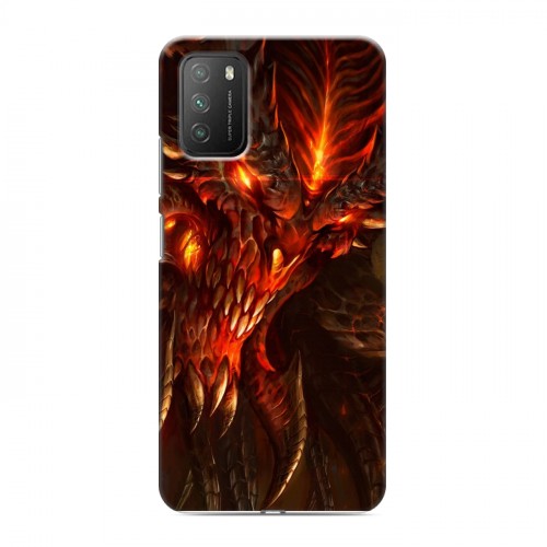 Дизайнерский пластиковый чехол для Xiaomi Poco M3 Diablo