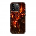 Дизайнерский силиконовый чехол для Iphone 14 Pro Diablo