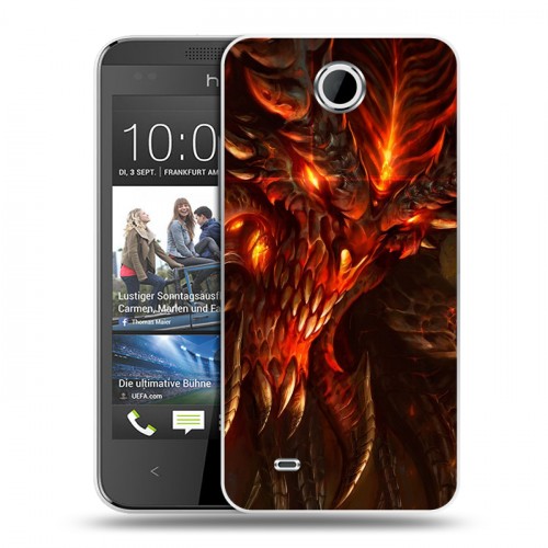 Дизайнерский пластиковый чехол для HTC Desire 300 Diablo