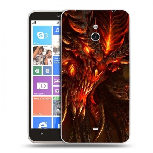 Дизайнерский пластиковый чехол для Nokia Lumia 1320 Diablo