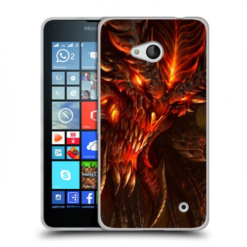 Дизайнерский пластиковый чехол для Microsoft Lumia 640 Diablo