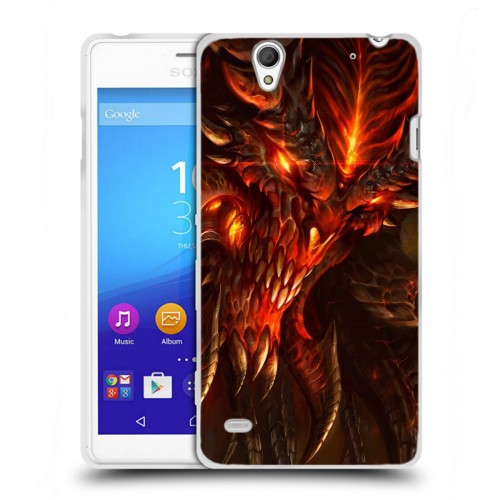 Дизайнерский пластиковый чехол для Sony Xperia C4 Diablo