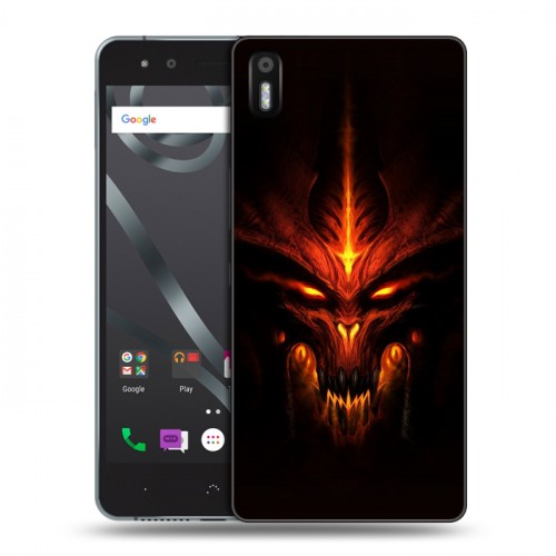 Дизайнерский пластиковый чехол для BQ Aquaris X5 Diablo