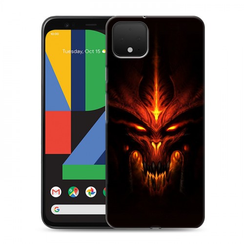 Дизайнерский пластиковый чехол для Google Pixel 4 Diablo