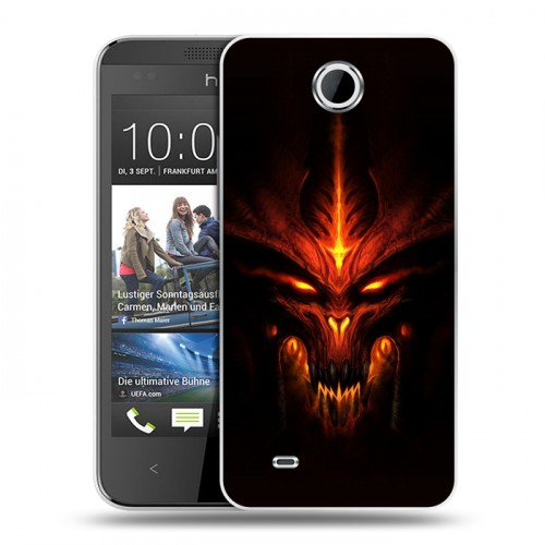 Дизайнерский пластиковый чехол для HTC Desire 300 Diablo