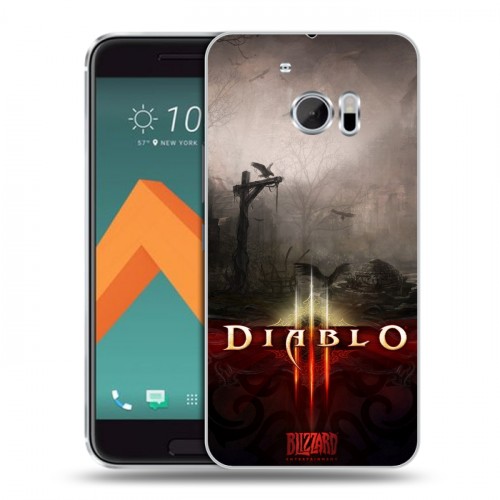 Дизайнерский пластиковый чехол для HTC 10 Diablo