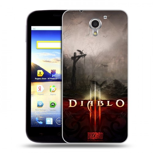 Дизайнерский пластиковый чехол для ZTE Blade A510 Diablo