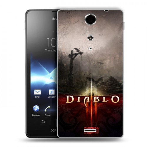 Дизайнерский пластиковый чехол для Sony Xperia TX Diablo