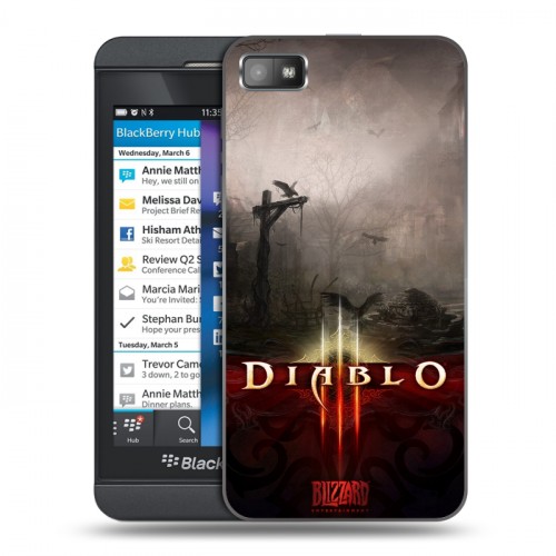 Дизайнерский пластиковый чехол для BlackBerry Z10 Diablo