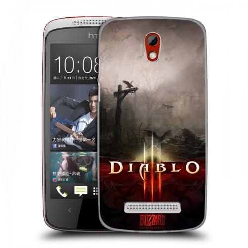 Дизайнерский пластиковый чехол для HTC Desire 500 Diablo