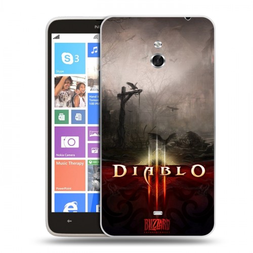 Дизайнерский пластиковый чехол для Nokia Lumia 1320 Diablo