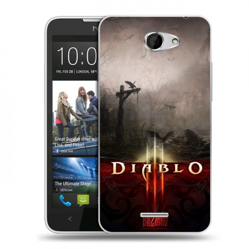 Дизайнерский пластиковый чехол для HTC Desire 516 Diablo