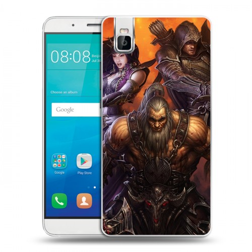 Дизайнерский пластиковый чехол для Huawei ShotX Diablo