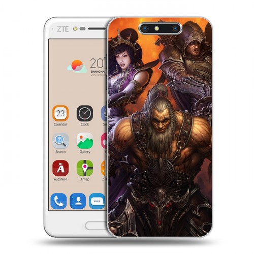 Дизайнерский пластиковый чехол для ZTE Blade V8 Diablo