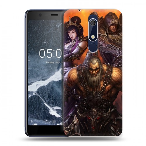 Дизайнерский пластиковый чехол для Nokia 5.1 Diablo