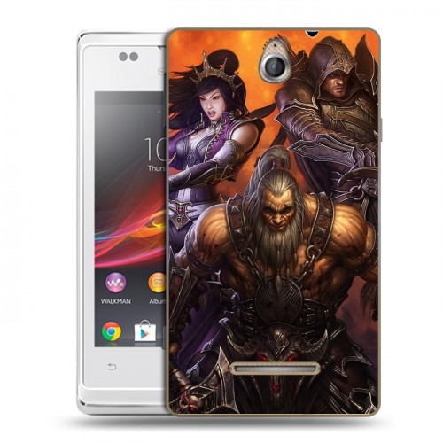 Дизайнерский пластиковый чехол для Sony Xperia E Diablo