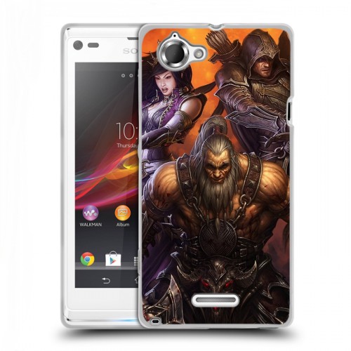 Дизайнерский пластиковый чехол для Sony Xperia L Diablo