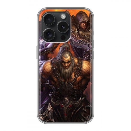 Дизайнерский силиконовый чехол для Iphone 15 Pro Diablo