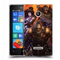 Дизайнерский пластиковый чехол для Microsoft Lumia 435 Diablo