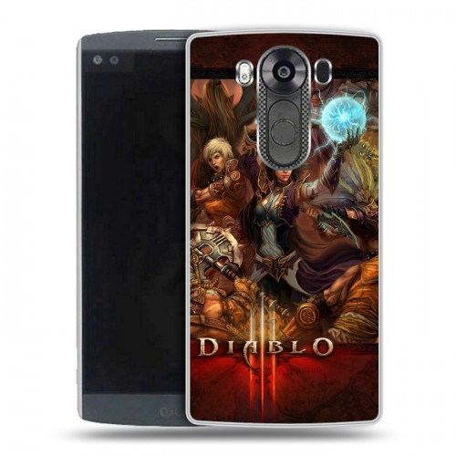 Дизайнерский пластиковый чехол для LG V10 Diablo